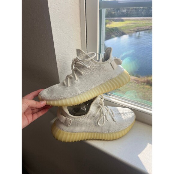Yeezy Adidas Boost 350 V2 Sneakers Men’s Size 8 in Cream White - Picture 2 of 12
